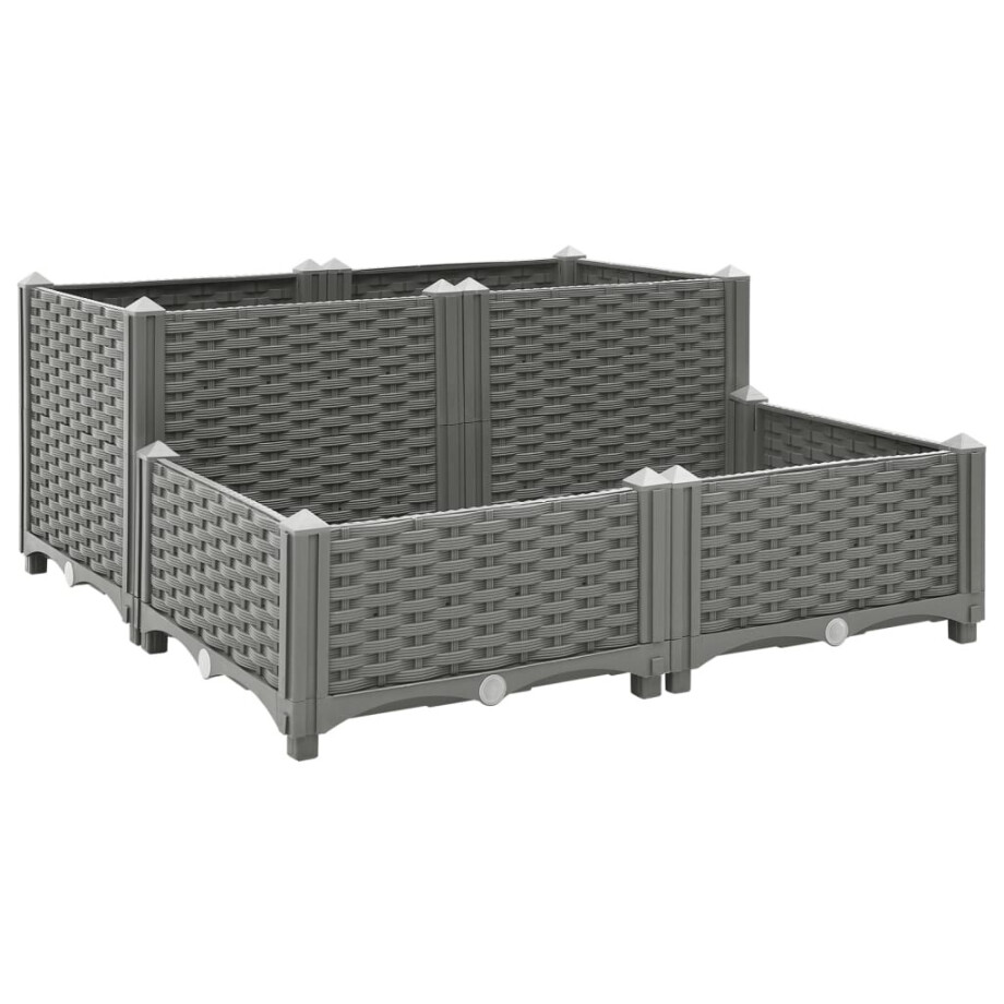vidaXL Plantenbak verhoogd 80x80x38 cm polypropyleen afbeelding 1