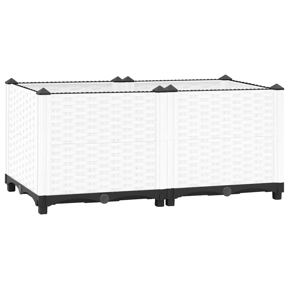 vidaXL Plantenbak verhoogd 80x40x38 cm polypropeen afbeelding 1