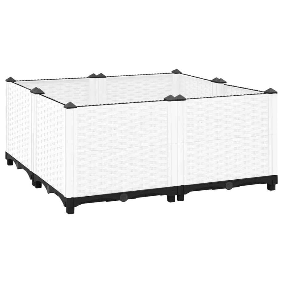 vidaXL Plantenbak verhoogd 80x80x38 cm polypropyleen afbeelding 1