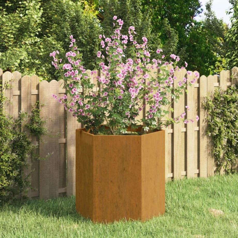vidaXL Plantenbak roestig 40x40x45 cm cortenstaal afbeelding 1