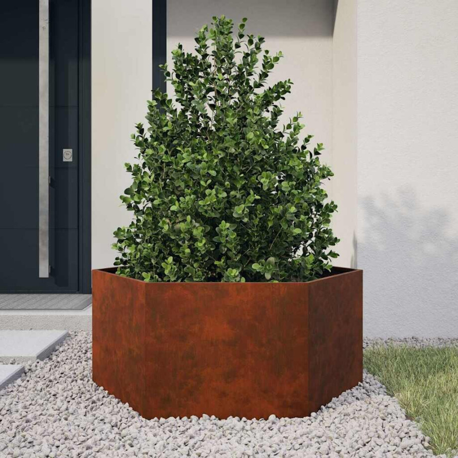 vidaXL Plantenbak roestig 90x90x45 cm cortenstaal afbeelding 1