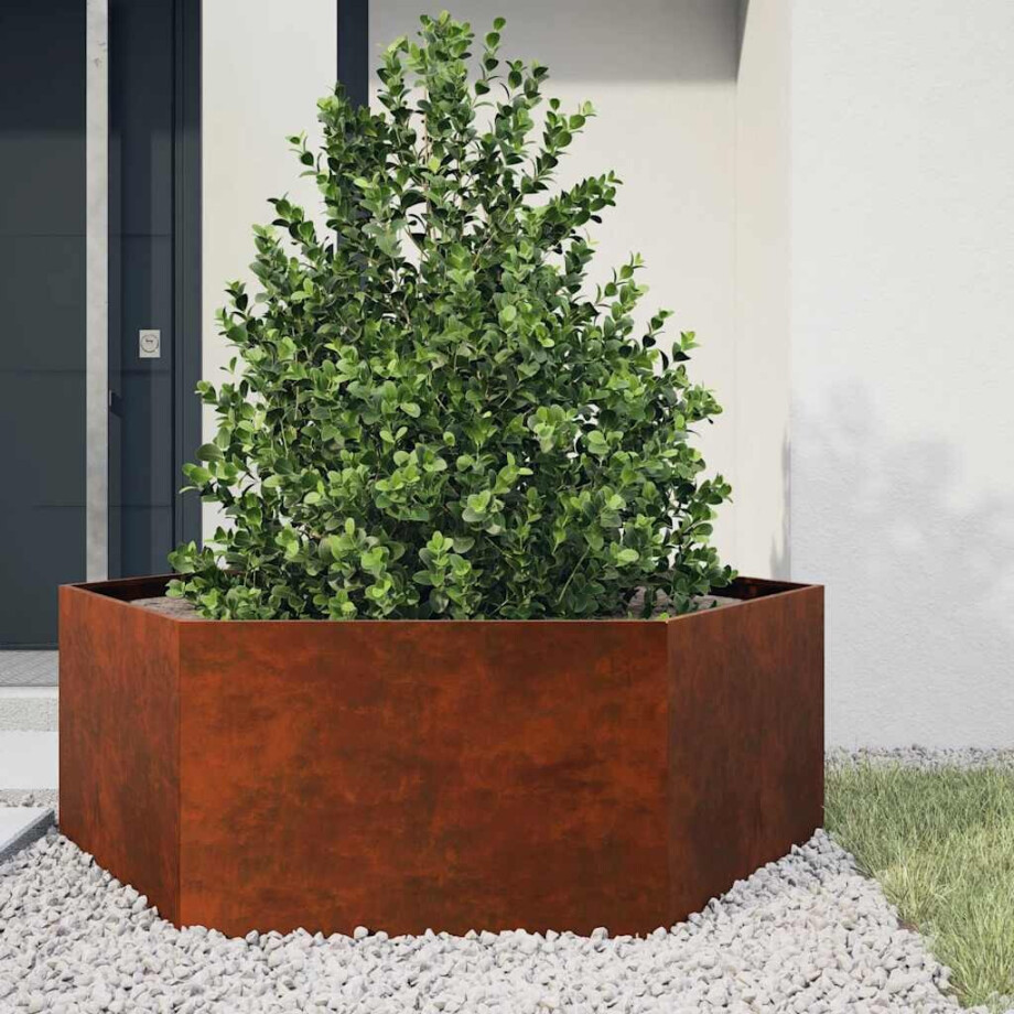 vidaXL Plantenbak roestig 138x120x45 cm cortenstaal afbeelding 1