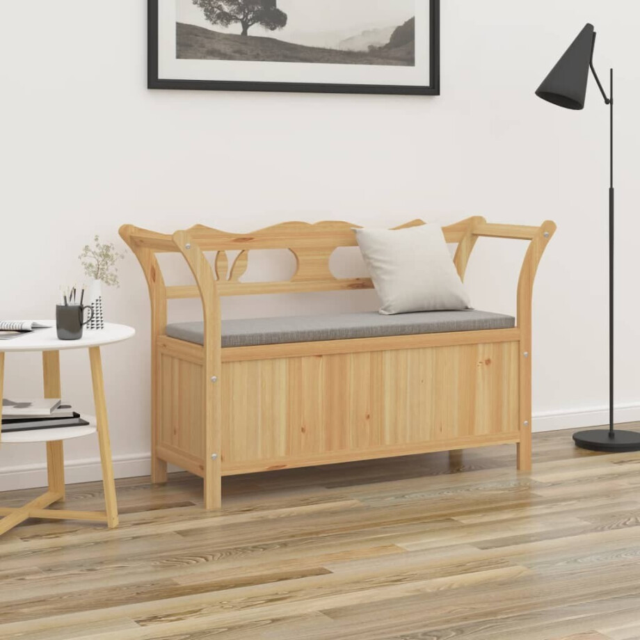 vidaXL Bankje 107x45x75,5 cm massief vurenhout afbeelding 1