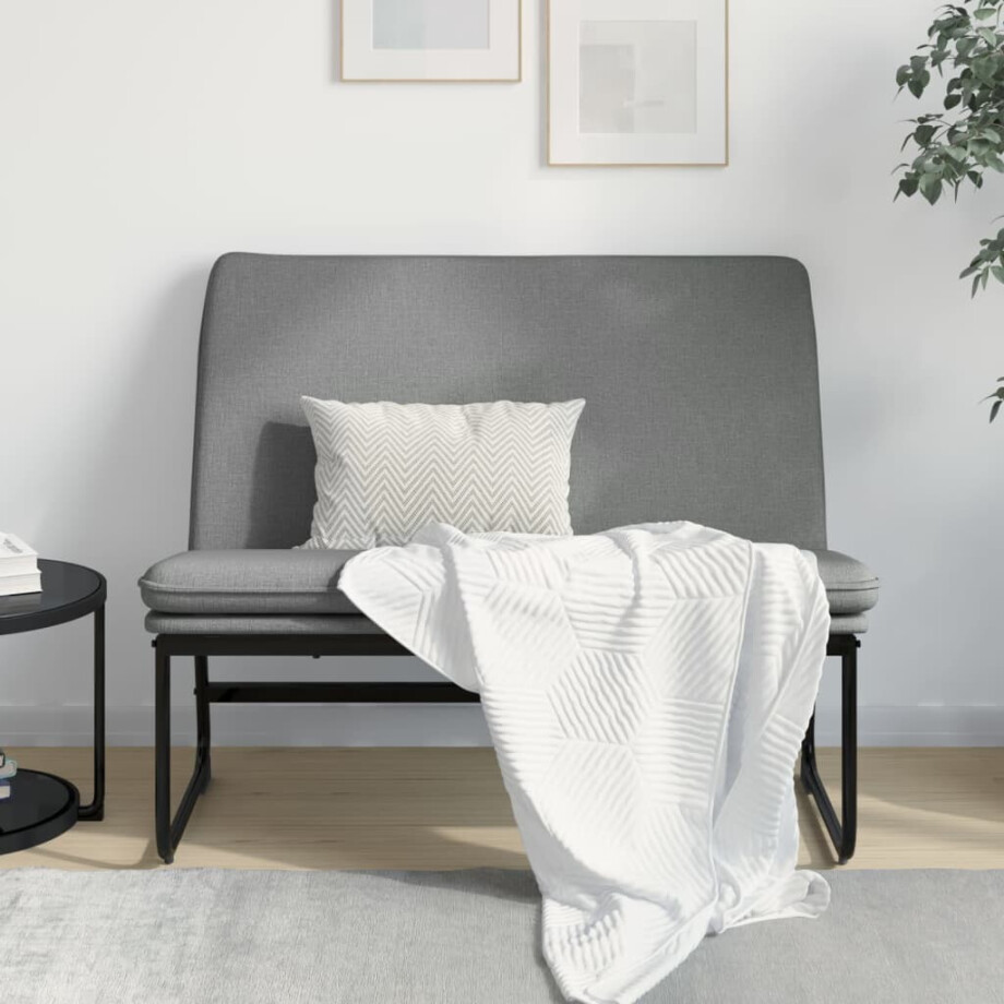 vidaXL Bankje 100x75x76 cm stof donkergrijs afbeelding 1