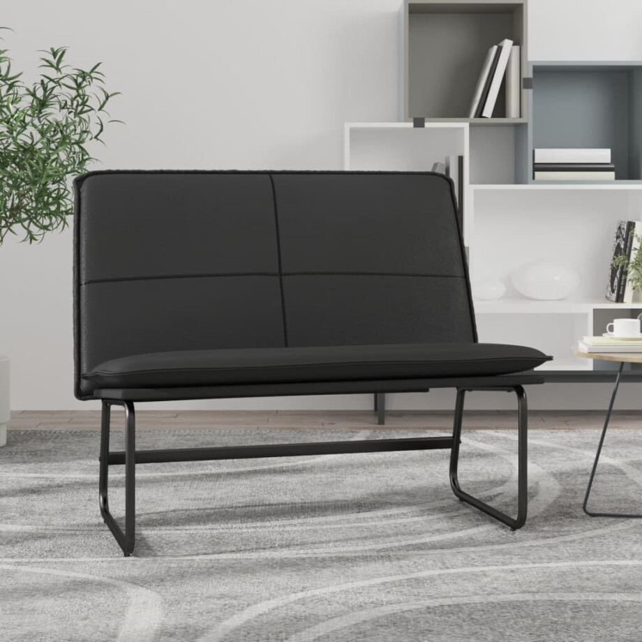 vidaXL Bankje 100x75x76 cm kunstleer zwart afbeelding 1