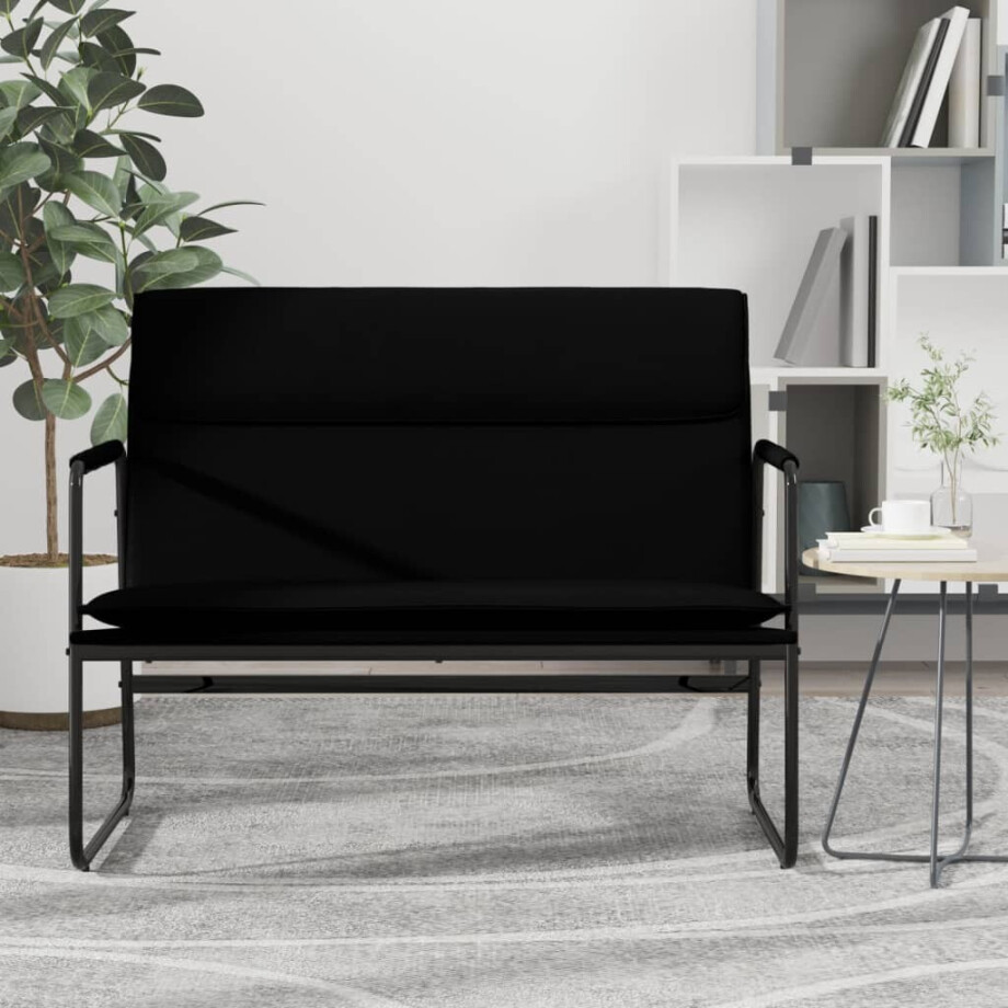 vidaXL Bankje 100x64x80 cm kunstleer zwart vidaXL Bankje 100x64x80 cm kunstleer zwart afbeelding 1