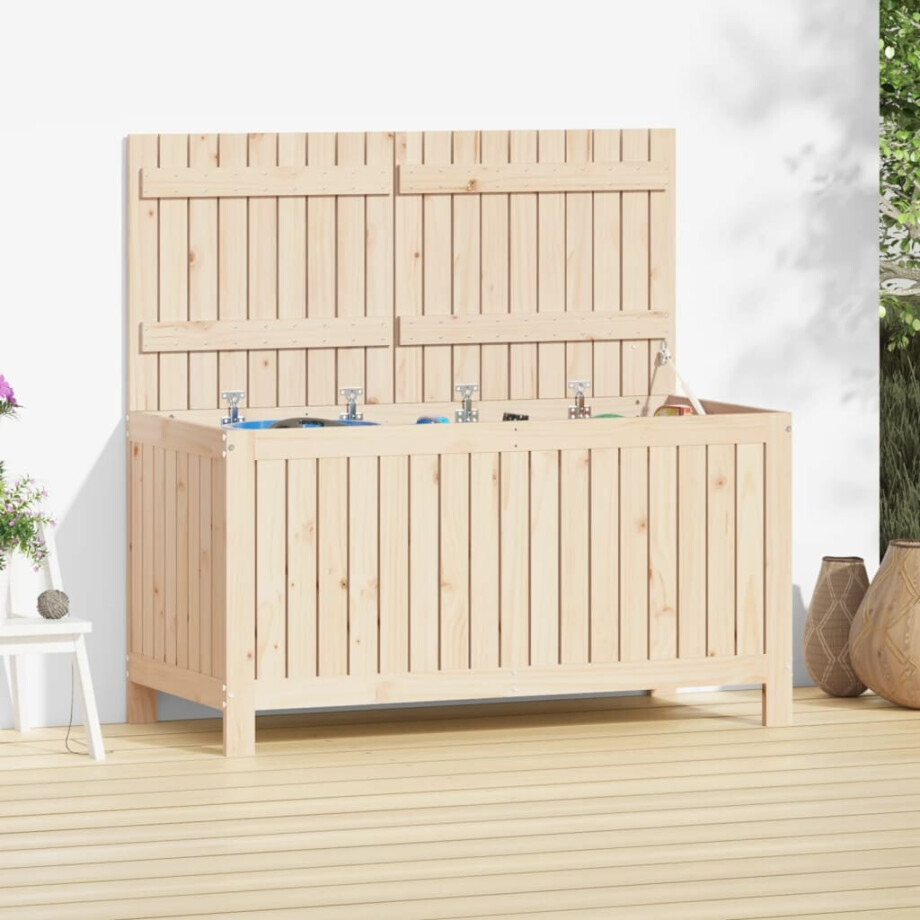vidaXL Tuinbox 121x55x64 cm massief grenenhout afbeelding 1