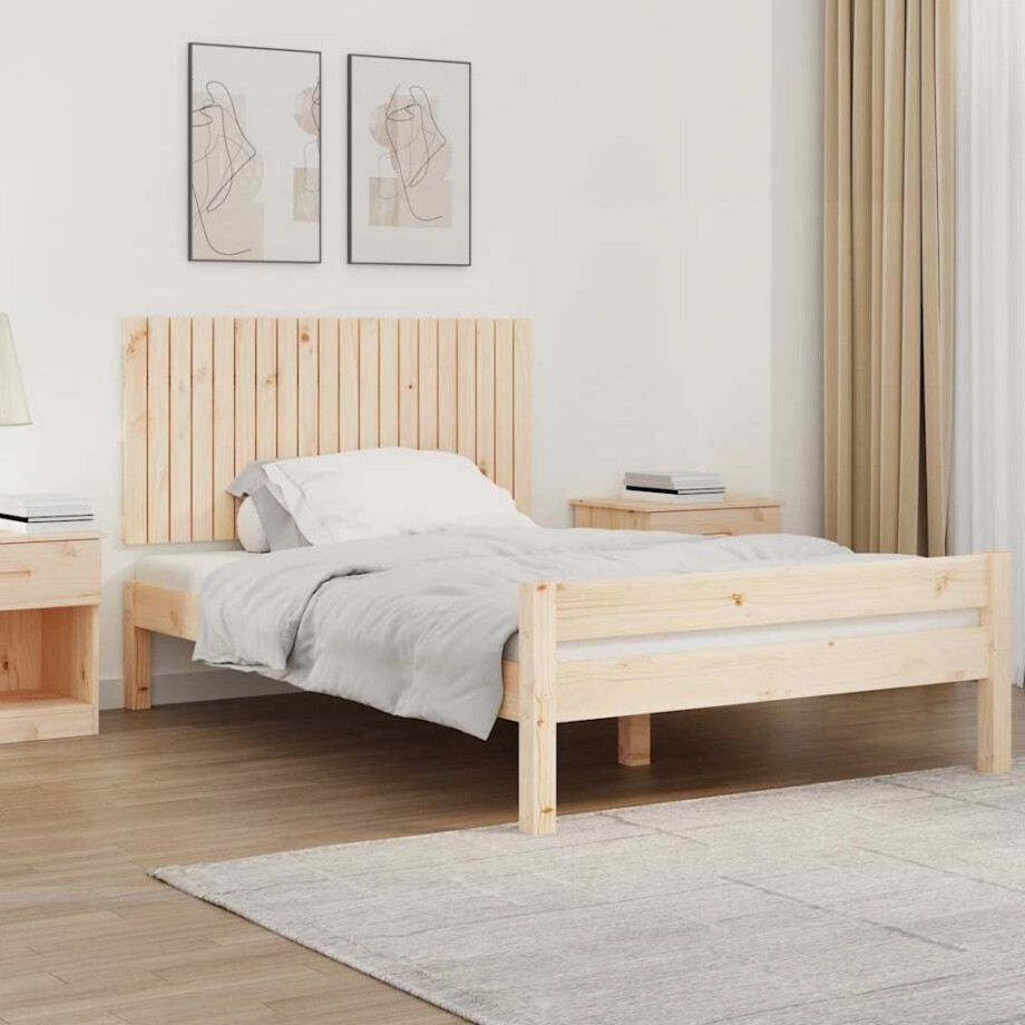 vidaXL Wandhoofdbord 127,5x3x60 cm massief grenenhout afbeelding 1