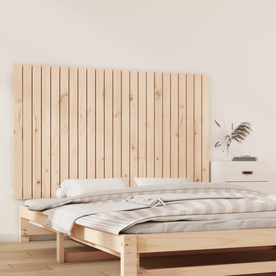 vidaXL Wandhoofdbord 147x3x90 cm massief grenenhout afbeelding 1