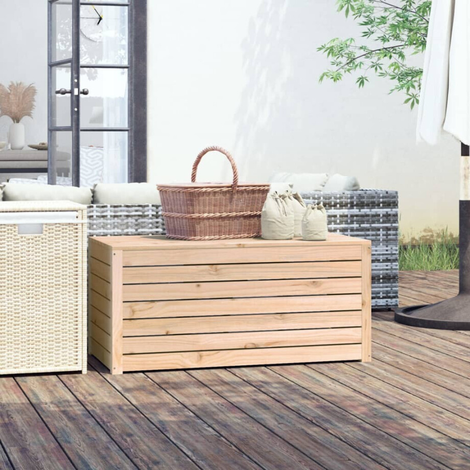 vidaXL Tuinbox 101x50,5x46,5 cm massief grenenhout afbeelding 1