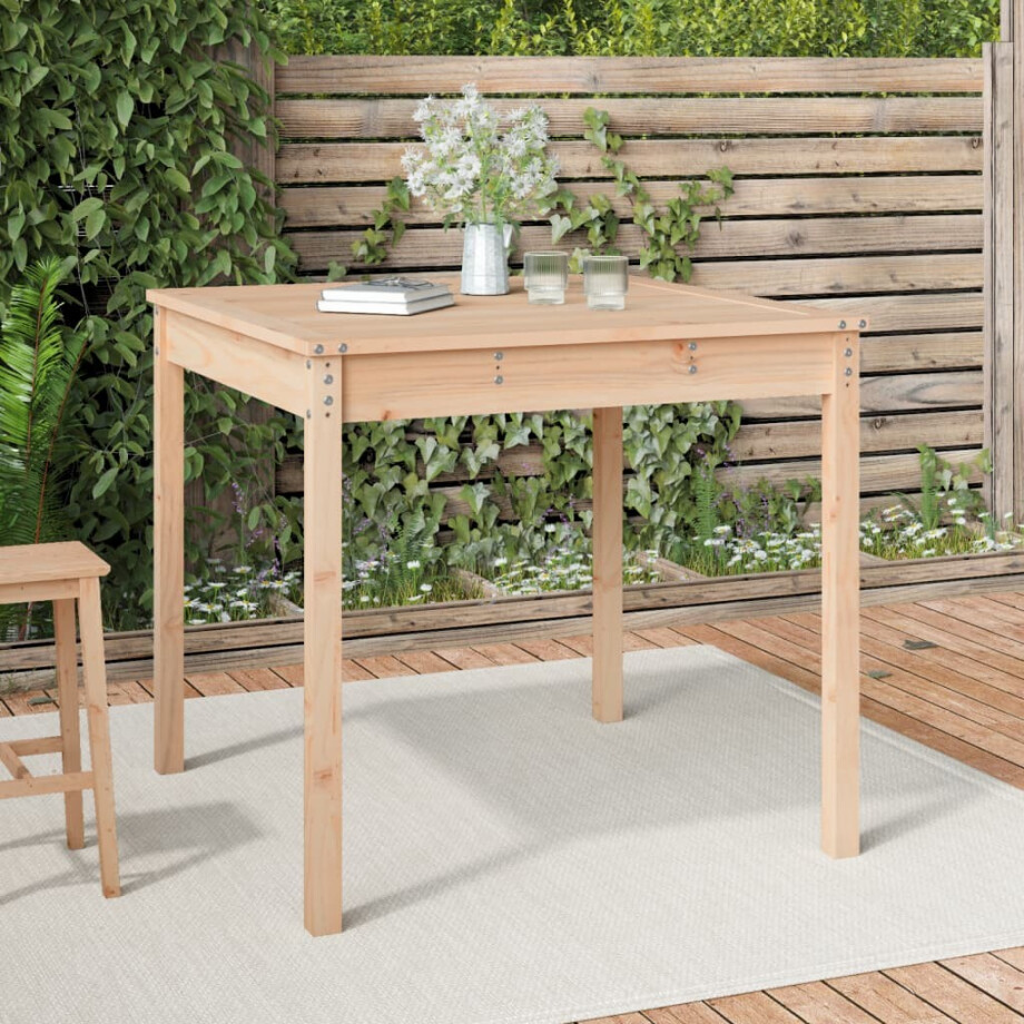 vidaXL Tuintafel 82,5x82,5x76 cm massief grenenhout afbeelding 1