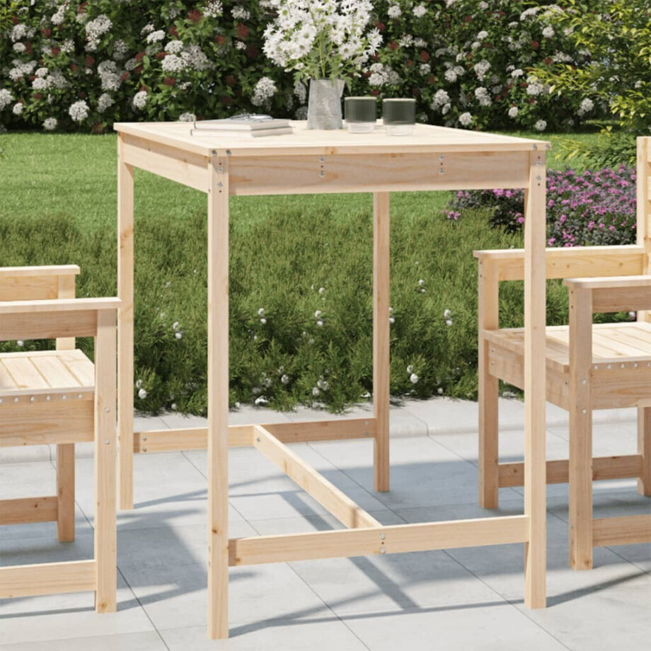 vidaXL Tuintafel 121x82,5x110 cm massief grenenhout vidaXL Tuintafel 121x82,5x110 cm massief grenenhout afbeelding 1