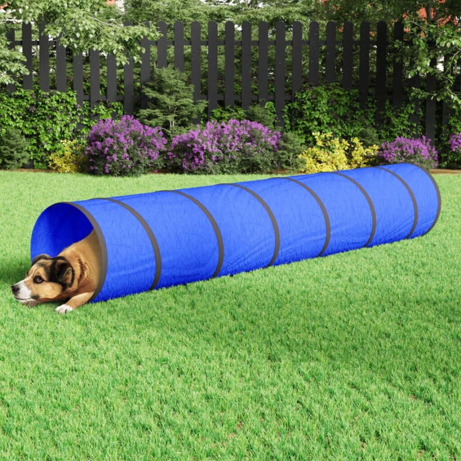 vidaXL Hondentunnel Ø 50x300 cm polyester blauw afbeelding 1