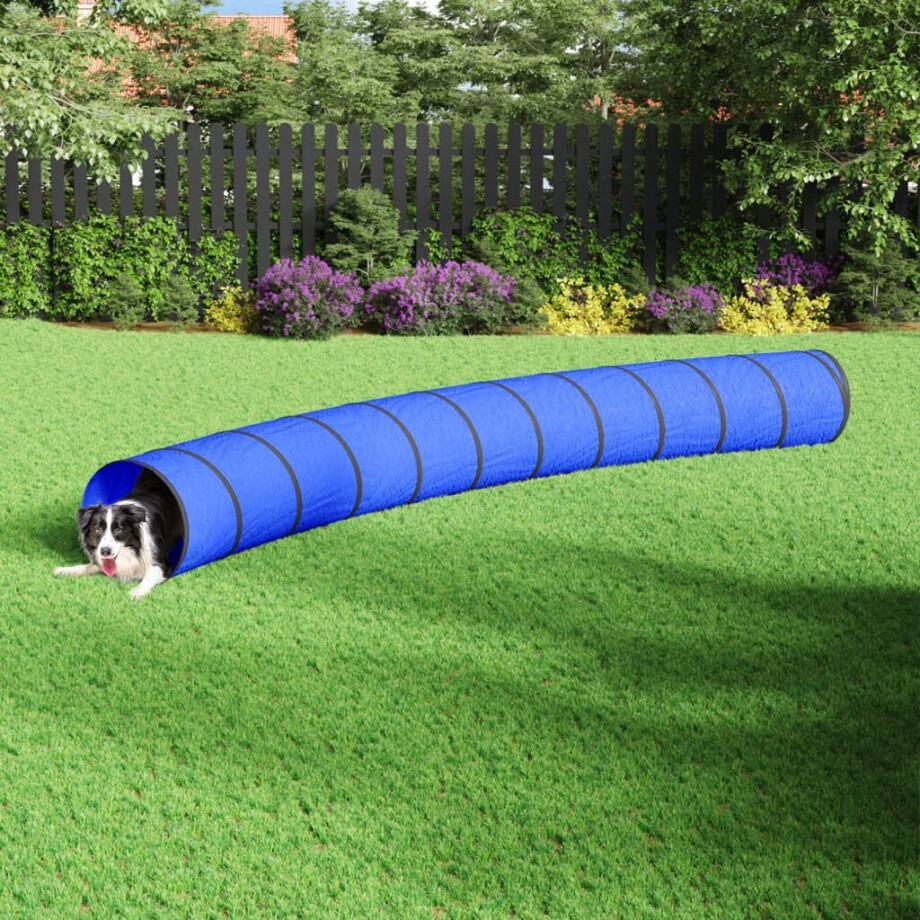 vidaXL Hondentunnel Ø 55x500 cm polyester blauw afbeelding 1
