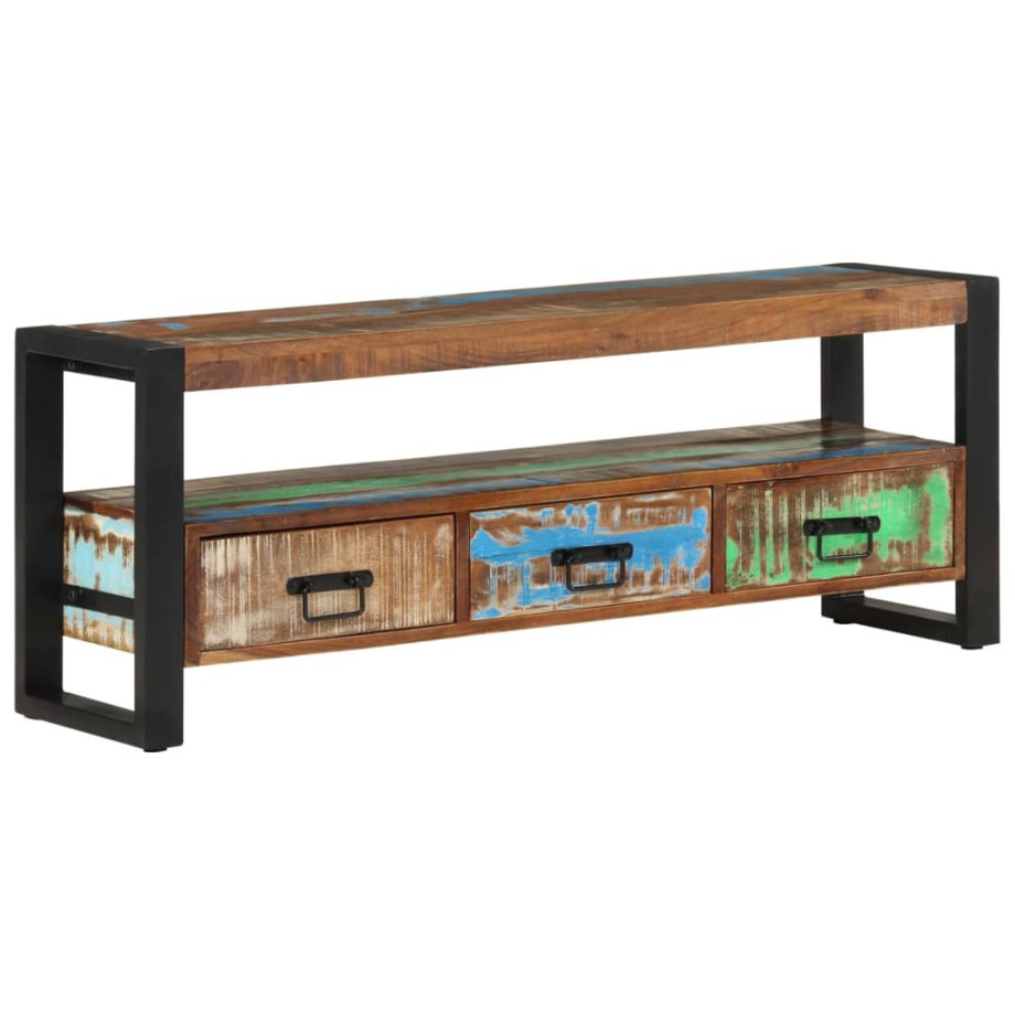 vidaXL Tv-meubel 120x30x45 cm massief gerecycled hout afbeelding 1
