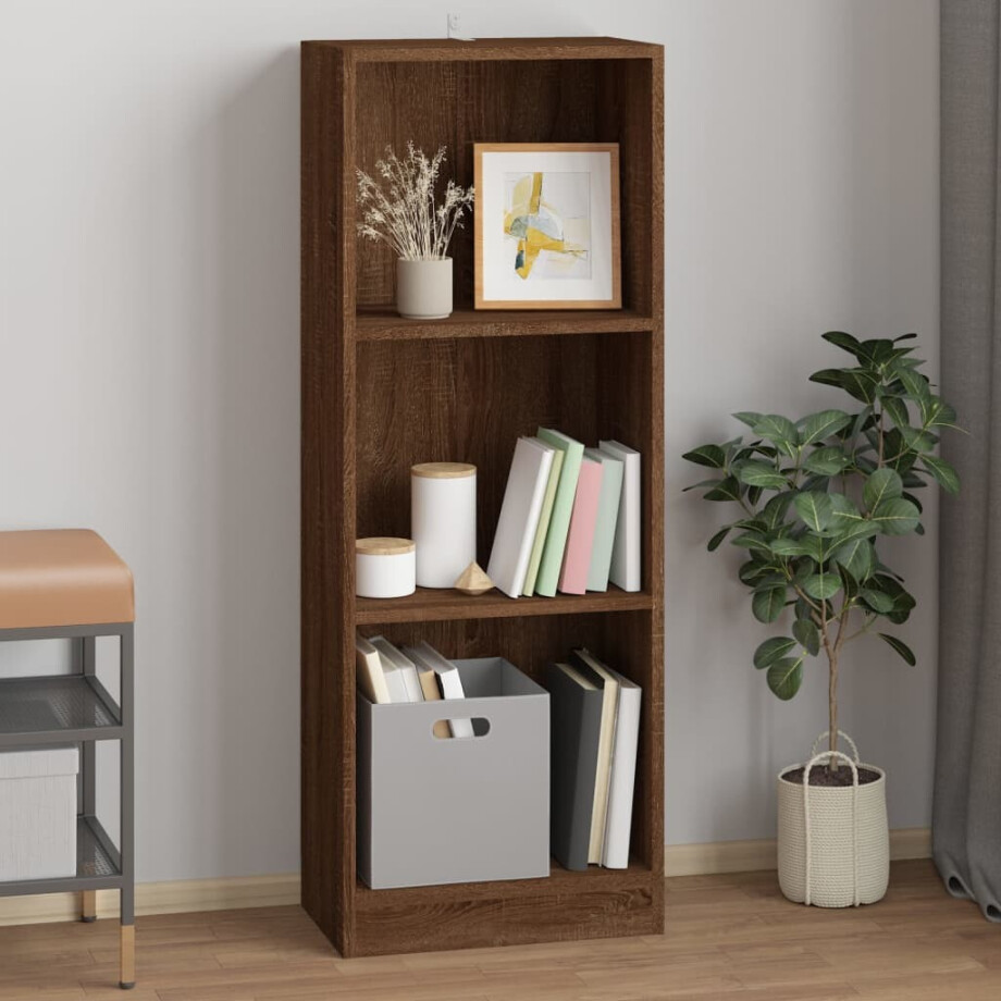 vidaXL Boekenkast 40x24x109 cm bewerkt hout bruin eikenkleur afbeelding 1