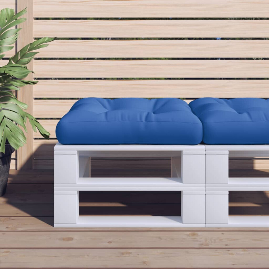 vidaXL Palletkussen 60x60x12 cm stof koningsblauw vidaXL Palletkussen 60x60x12 cm stof koningsblauw afbeelding 1