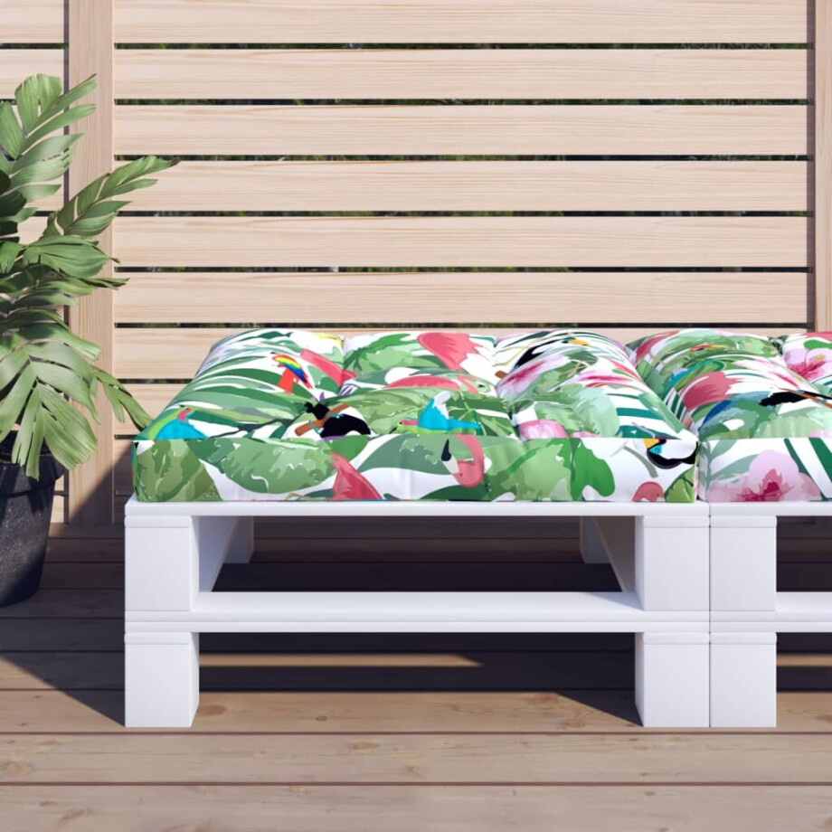 vidaXL Palletkussen 70x70x12 cm stof meerkleurig vidaXL Palletkussen 70x70x12 cm stof meerkleurig afbeelding 1