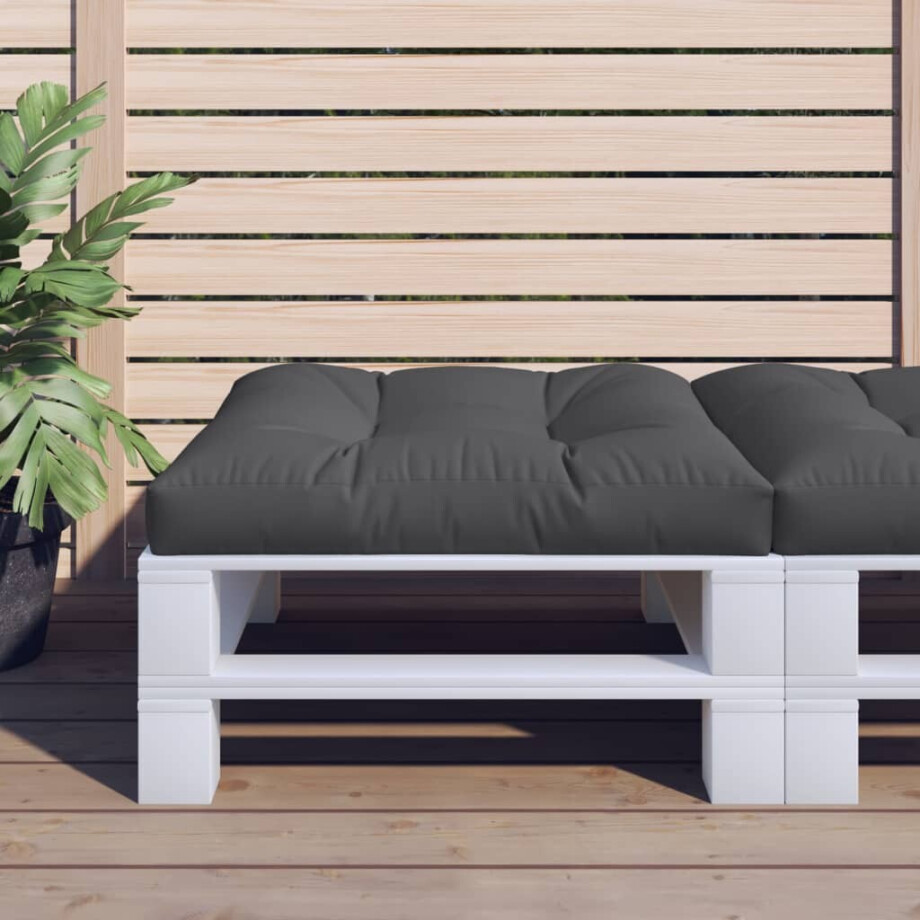 vidaXL Palletkussen 80x80x12 cm stof zwart vidaXL Palletkussen 80x80x12 cm stof zwart afbeelding 1