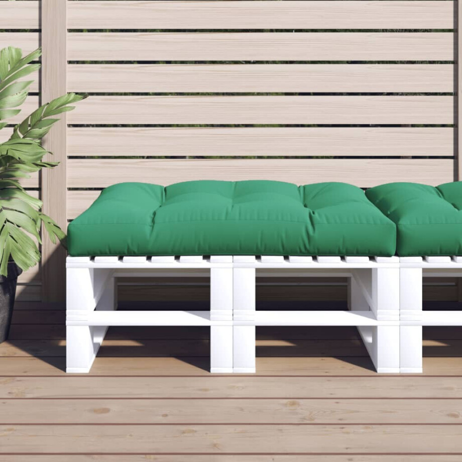 vidaXL Palletkussen 120x80x12 cm stof groen afbeelding 1