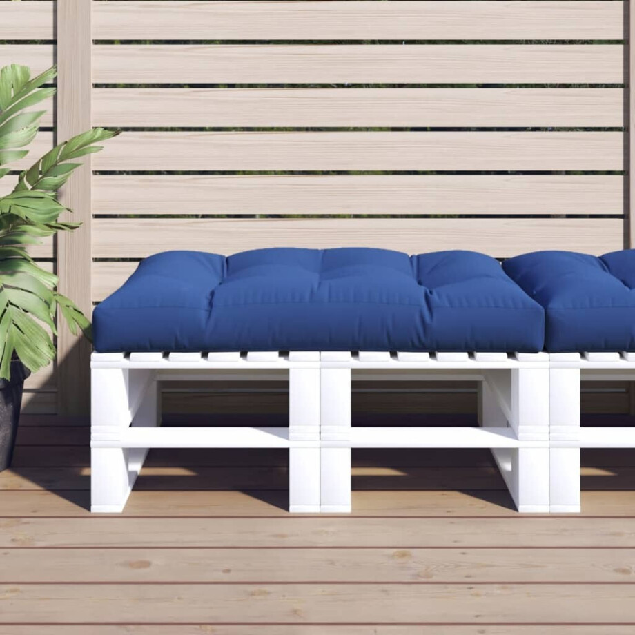 vidaXL Palletkussen 120x80x12 cm stof koningsblauw afbeelding 1