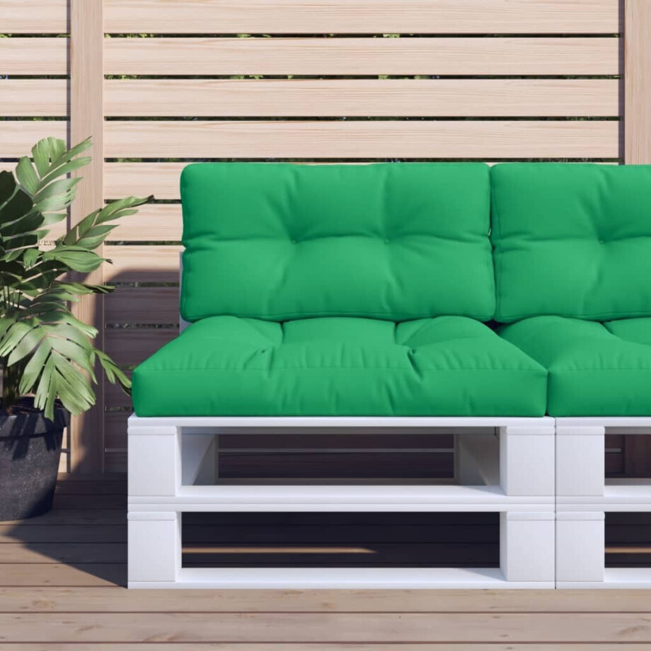 vidaXL Palletkussen 70x40x12 cm stof groen vidaXL Palletkussen 70x40x12 cm stof groen afbeelding 1