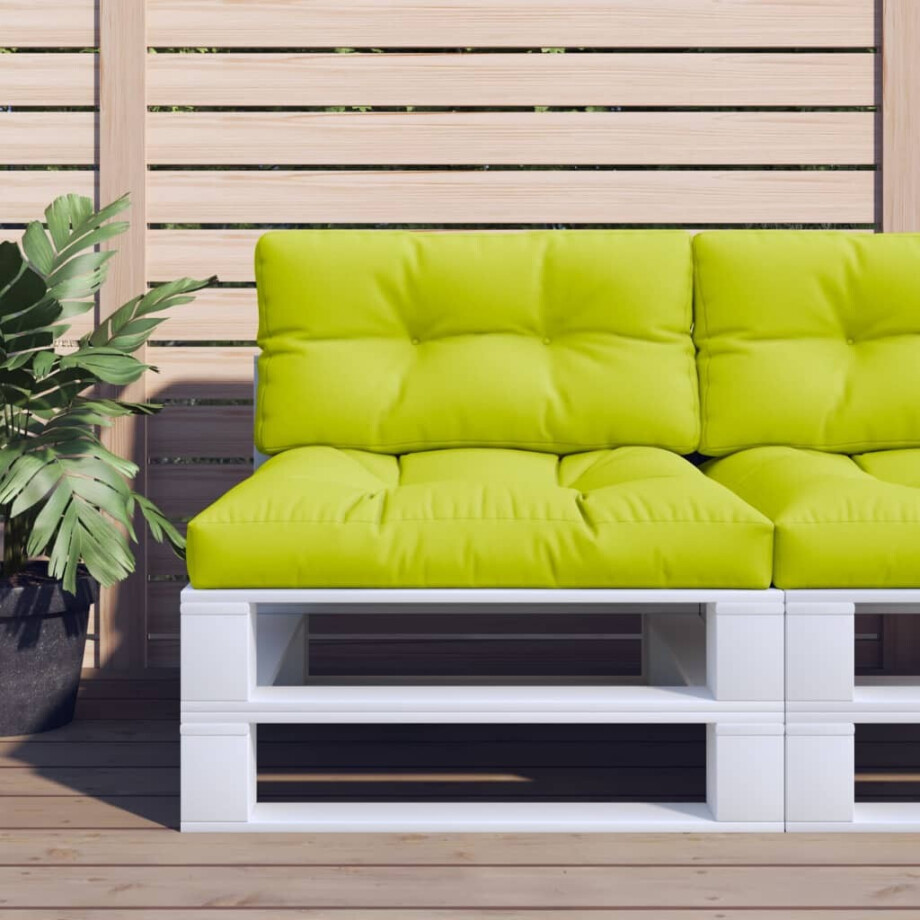 vidaXL Palletkussen 70x40x12 cm stof heldergroen vidaXL Palletkussen 70x40x12 cm stof heldergroen afbeelding 1