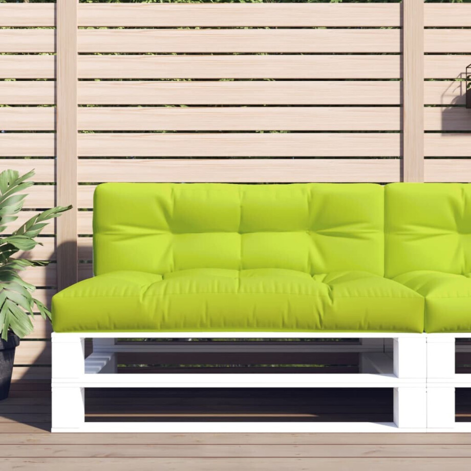 vidaXL Palletkussen 120x40x12 cm stof heldergroen afbeelding 1