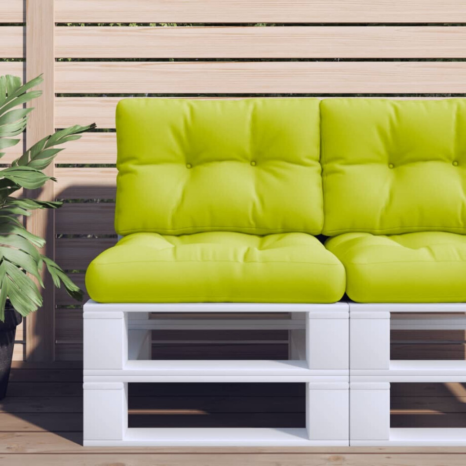 vidaXL Palletkussens 2 st stof felgroen afbeelding 1