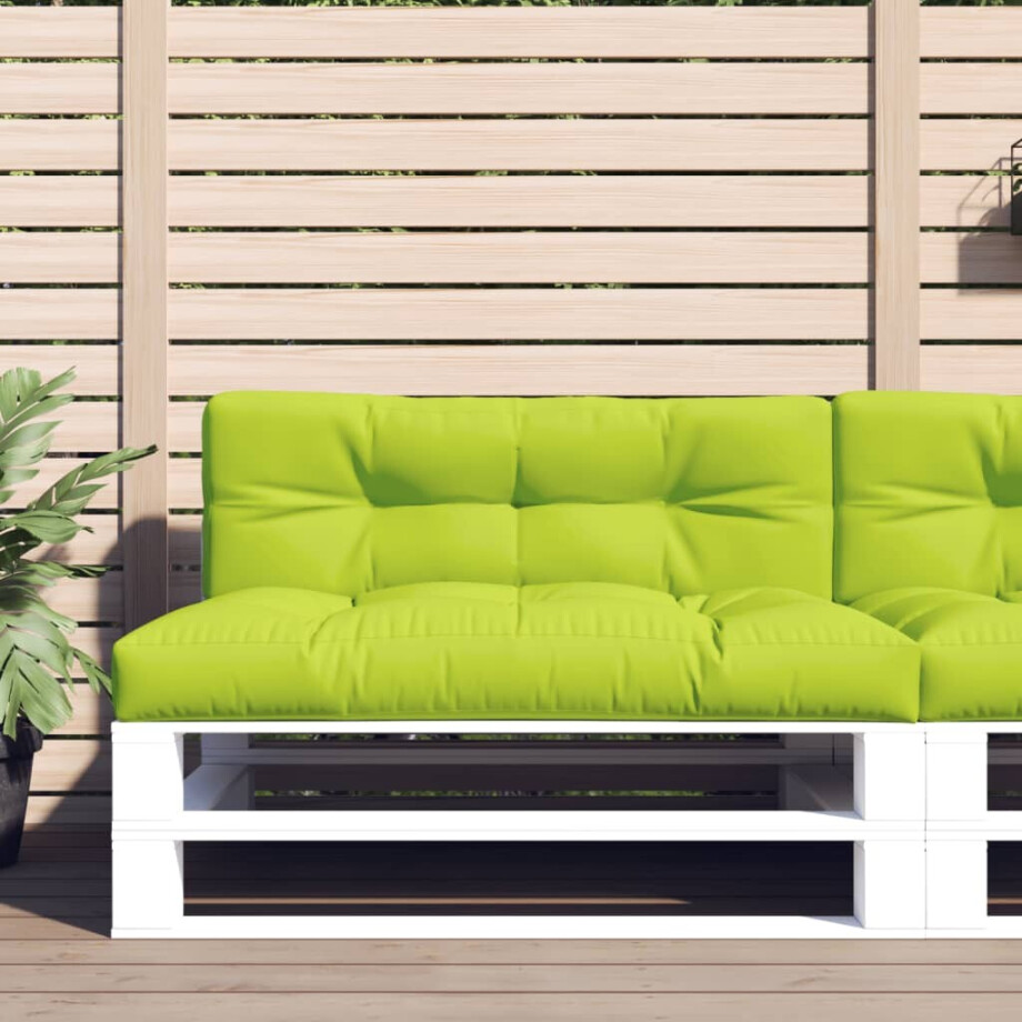 vidaXL Palletkussens 2 st stof felgroen vidaXL Palletkussens 2 st stof felgroen afbeelding 1