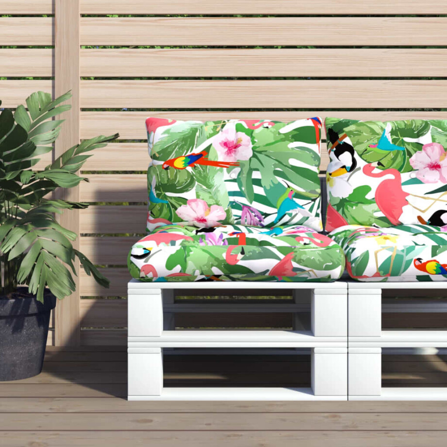 vidaXL Palletkussens 2 st oxford stof meerkleurig vidaXL Palletkussens 2 st oxford stof meerkleurig afbeelding 1