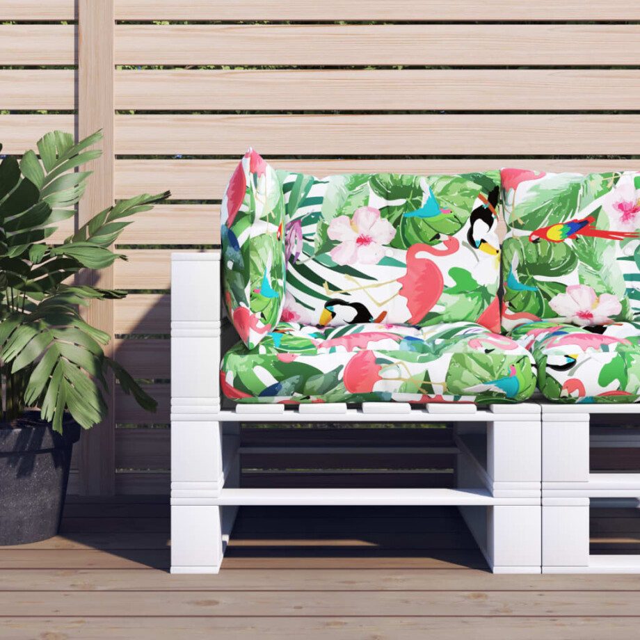 vidaXL Palletkussens 3 st oxford stof meerkleurig afbeelding 1