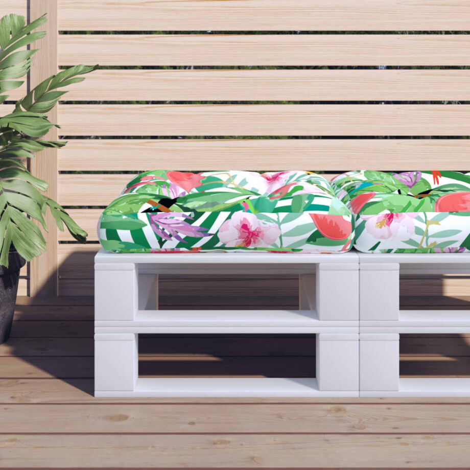 vidaXL Palletkussen 58x58x10 cm oxford stof meerkleurig vidaXL Palletkussen 58x58x10 cm oxford stof meerkleurig afbeelding 1