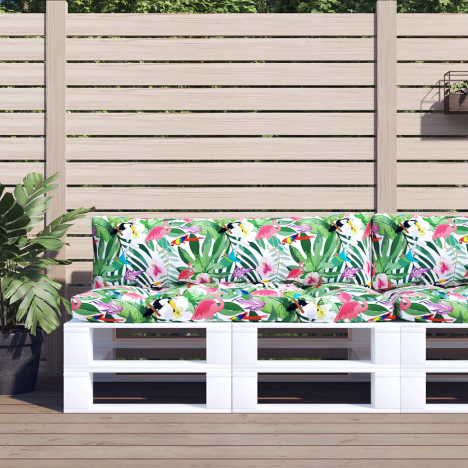 vidaXL Palletkussens 2 st oxford stof meerkleurig afbeelding 1