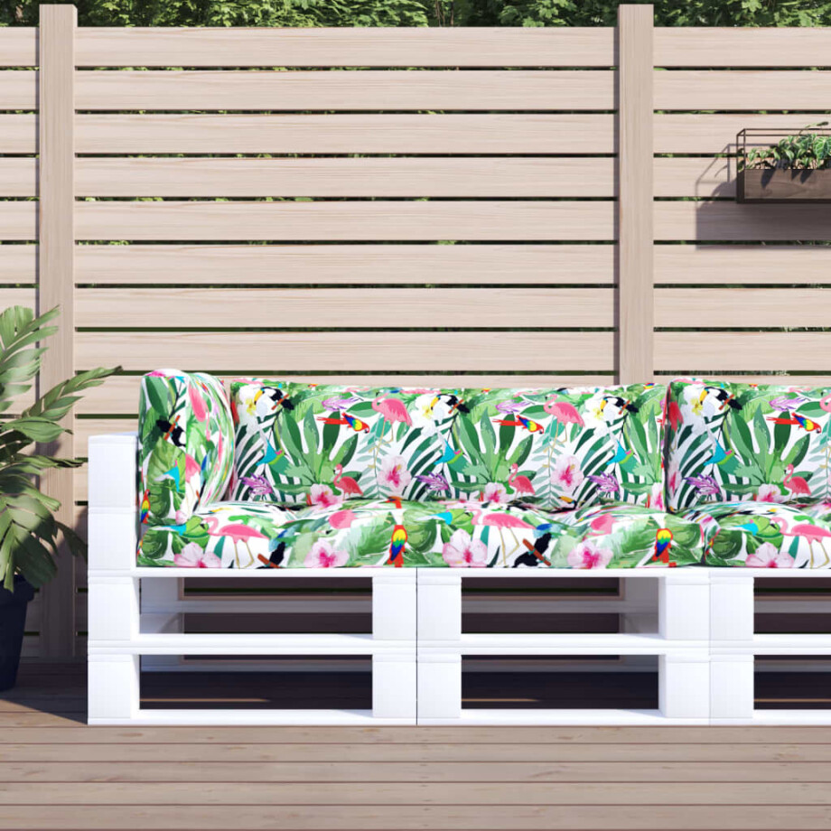 vidaXL Palletkussens 3 st oxford stof meerkleurig afbeelding 1