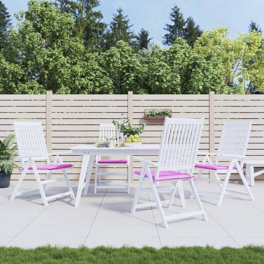 vidaXL Tuinstoelkussens 4 st 50x50x4 cm stof roze afbeelding 1