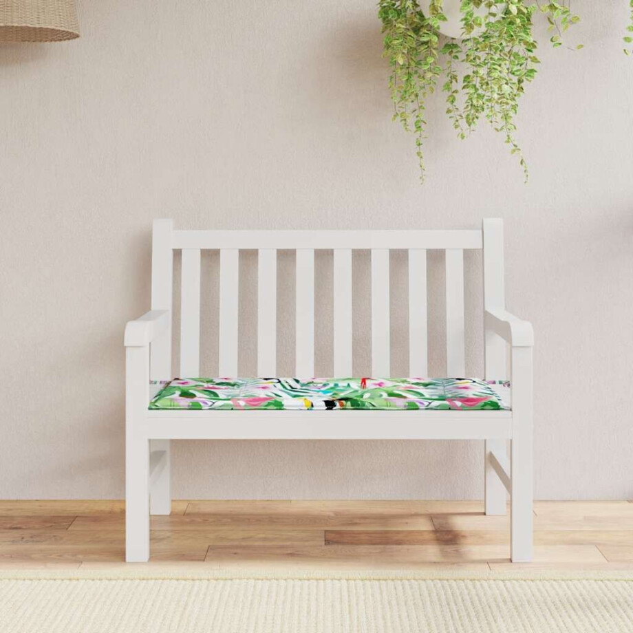vidaXL Tuinbankkussen 100x50x4 cm oxford stof meerkleurig afbeelding 1