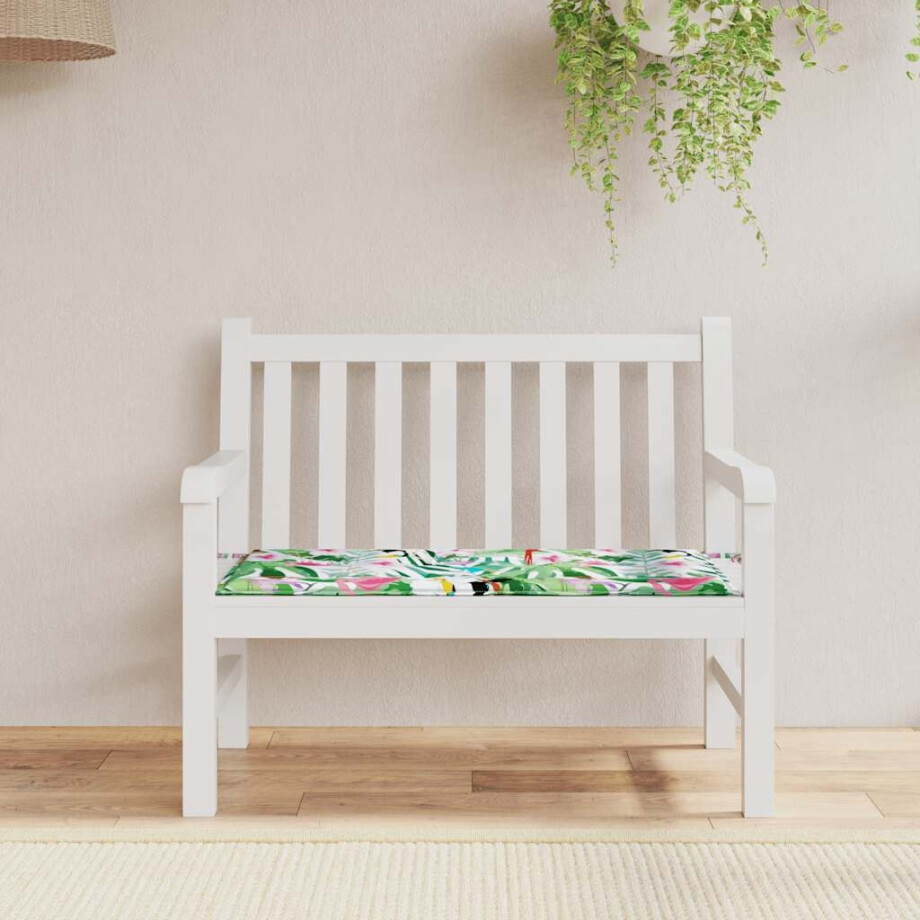 vidaXL Tuinbankkussen 120x50x4 cm oxford stof meerkleurig afbeelding 1