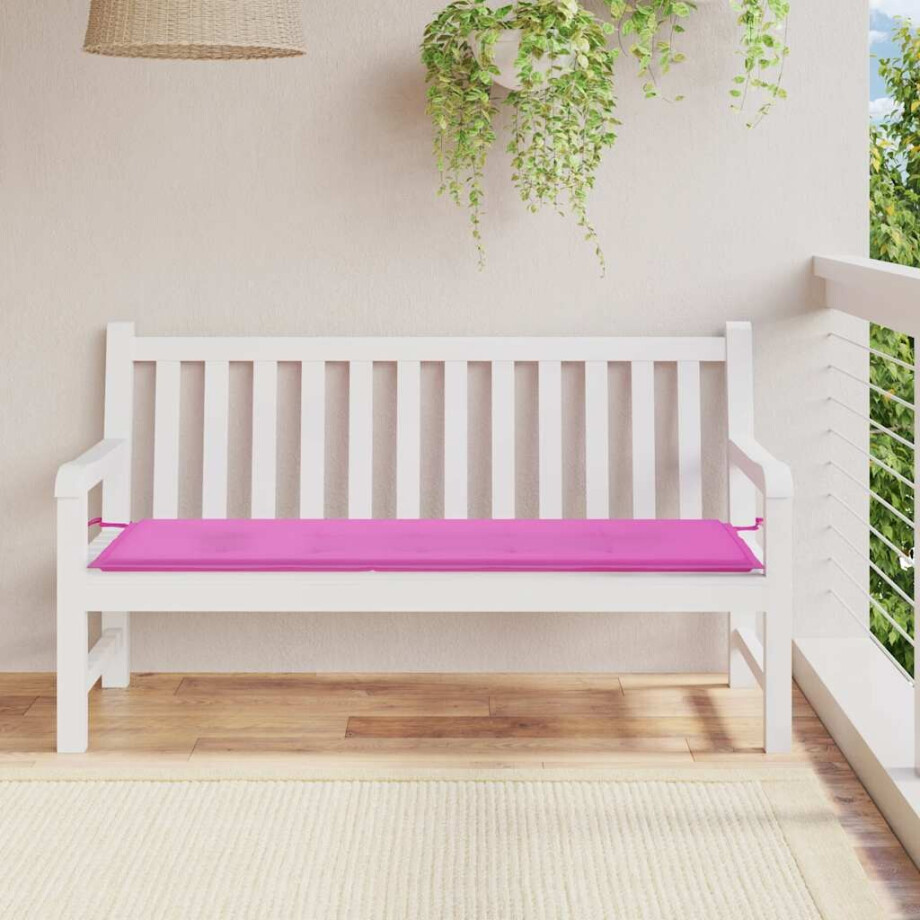 vidaXL Tuinbankkussen 150x50x4 cm oxford stof roze afbeelding 1