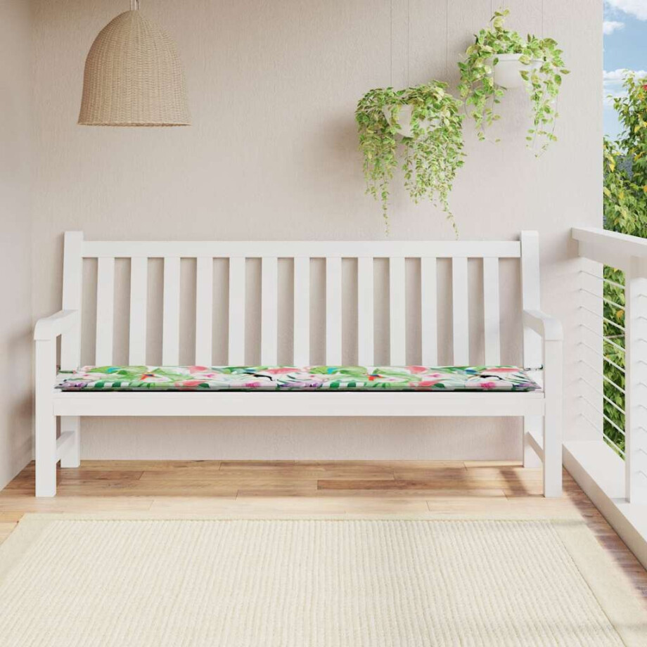 vidaXL Tuinbankkussen 200x50x4 cm stof meerkleurig afbeelding 1