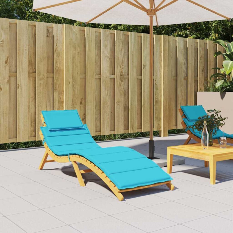 vidaXL Ligbedkussen oxford stof turquoise afbeelding 1