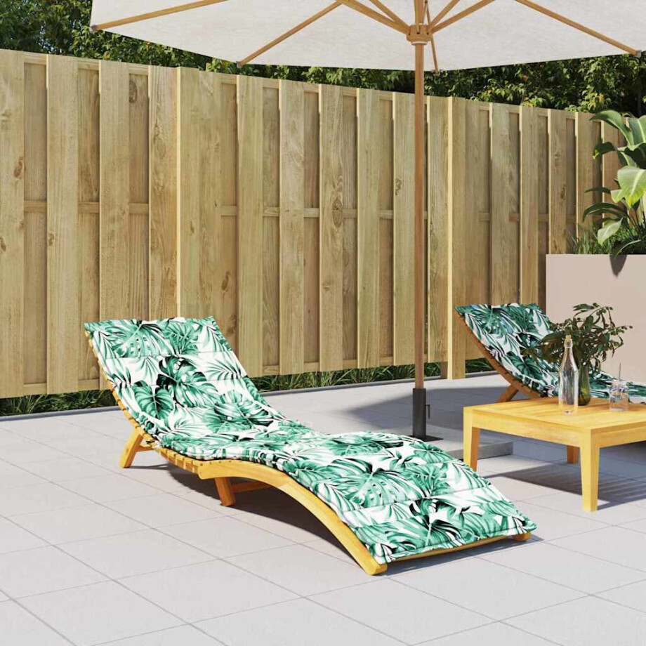 vidaXL Loungekussen Blad Bladpatroon 200 x 70 x 3 cm Oxford Stof afbeelding 1