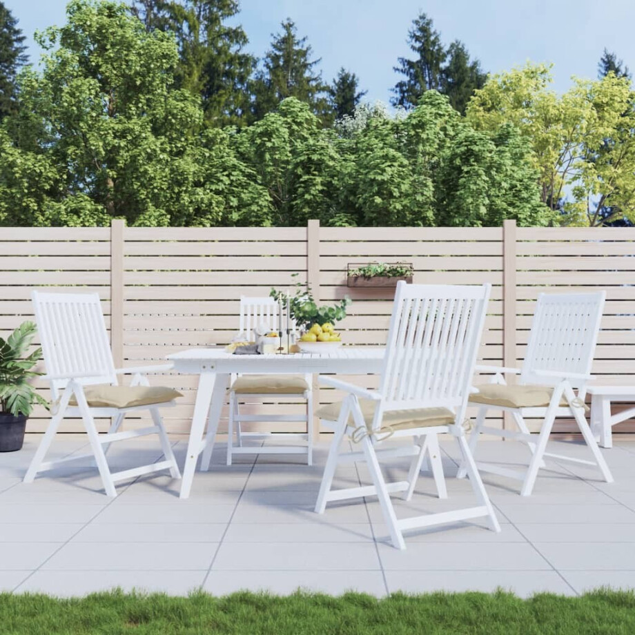 vidaXL Stoelkussens 4 st 40x40x7 cm oxford stof beige vidaXL Stoelkussens 4 st 40x40x7 cm oxford stof beige afbeelding 1