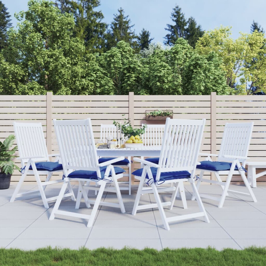 vidaXL Stoelkussens 6 st 40x40x7 cm oxford stof blauw afbeelding 1