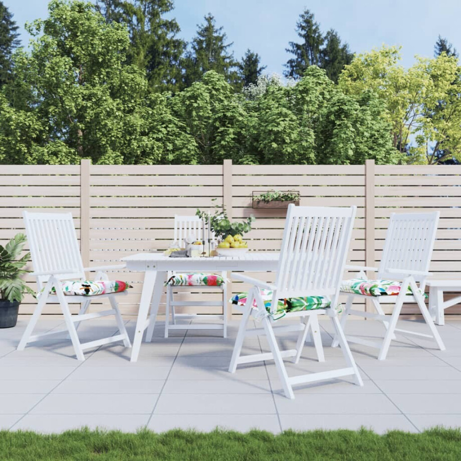 vidaXL Stoelkussens 2 st 40x40x7 cm stof meerkleurig vidaXL Stoelkussens 2 st 40x40x7 cm stof meerkleurig afbeelding 1