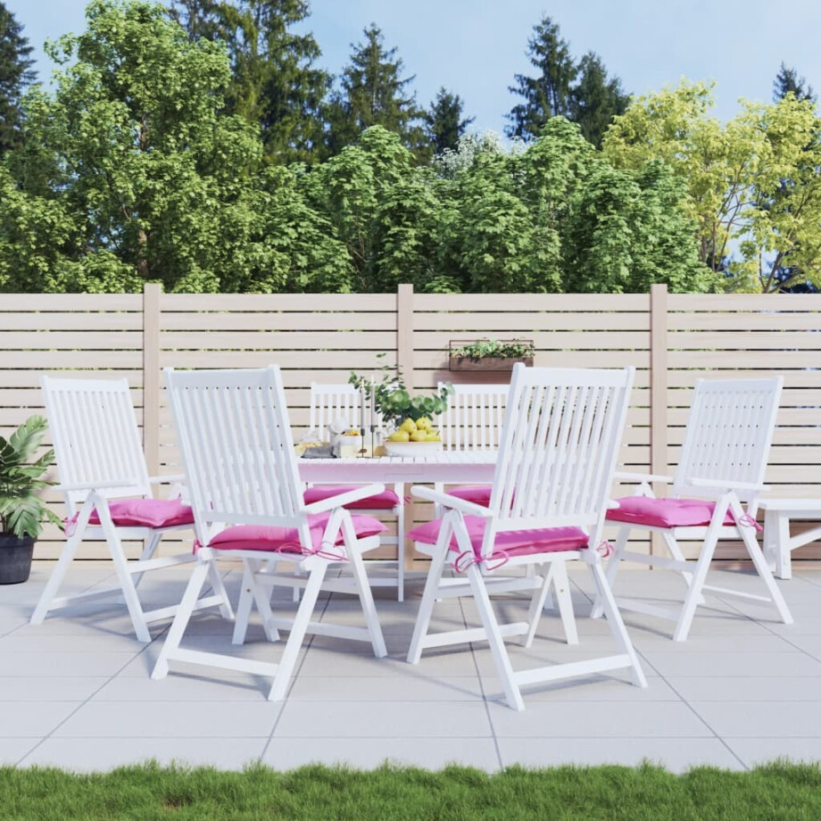 vidaXL Stoelkussens 6 st 40x40x7 cm stof roze vidaXL Stoelkussens 6 st 40x40x7 cm stof roze afbeelding 1