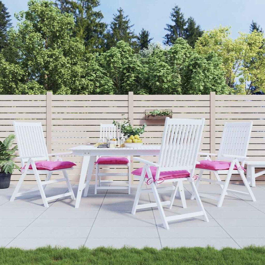 vidaXL Stoelkussens 4 st 50x50x7 cm oxford stof roze afbeelding 1