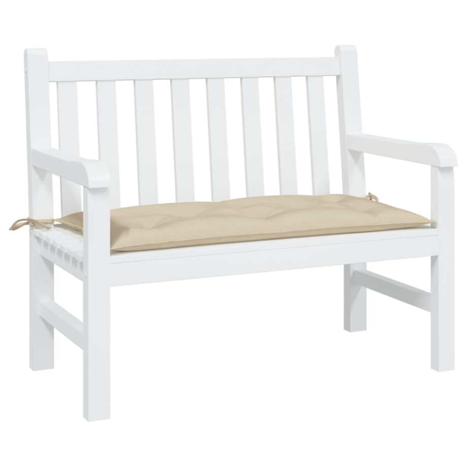 vidaXL Tuinbankkussen 100x50x7 cm oxford stof beige afbeelding 1