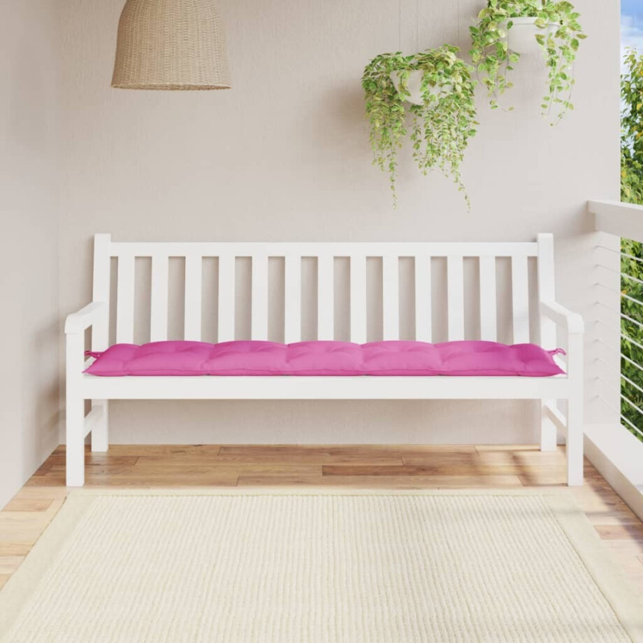 vidaXL Tuinbankkussen 180x50x7 cm oxford stof roze afbeelding 1