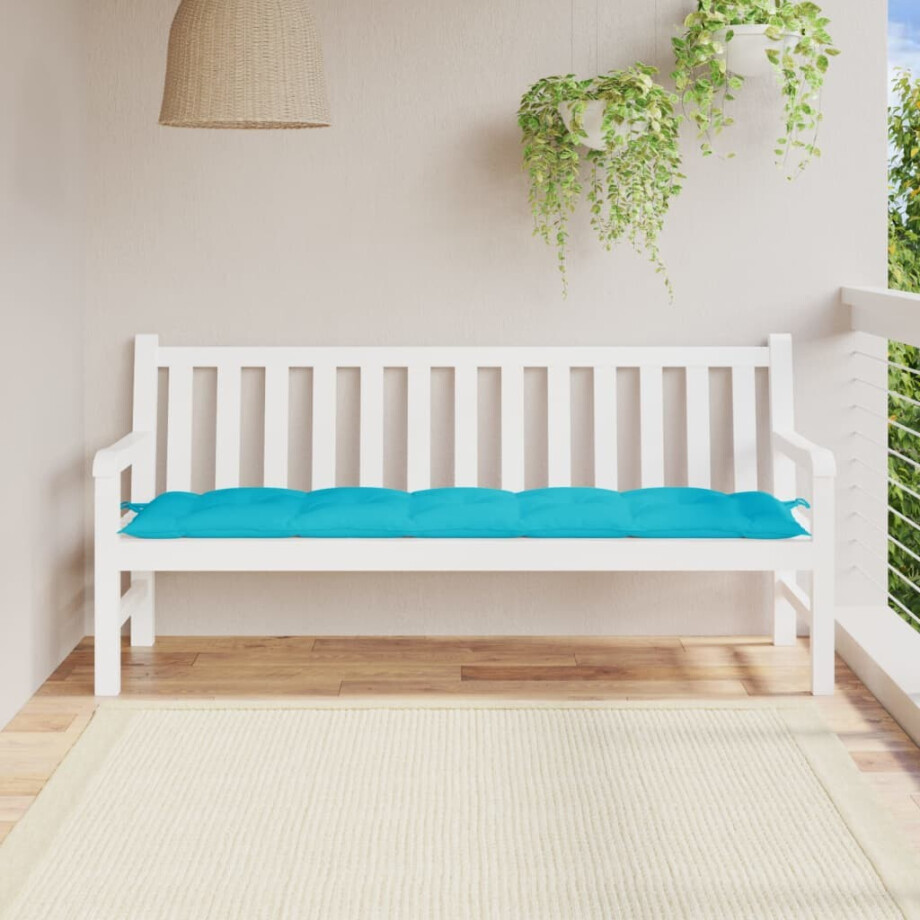 vidaXL Tuinbankkussen 180x50x7 cm oxford stof turquoise afbeelding 1